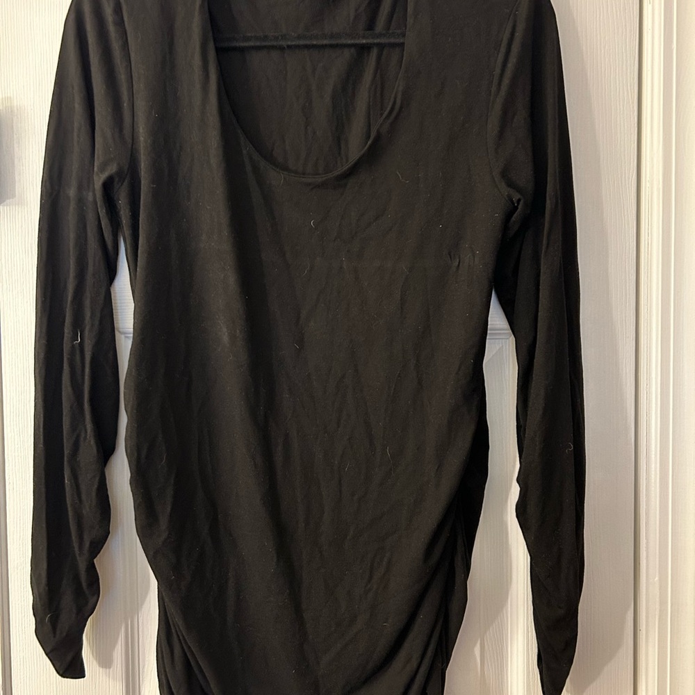 Isabella Oliver Women's Size 4 Black  Scoop Neck Cap Sleeve MATERNITY…